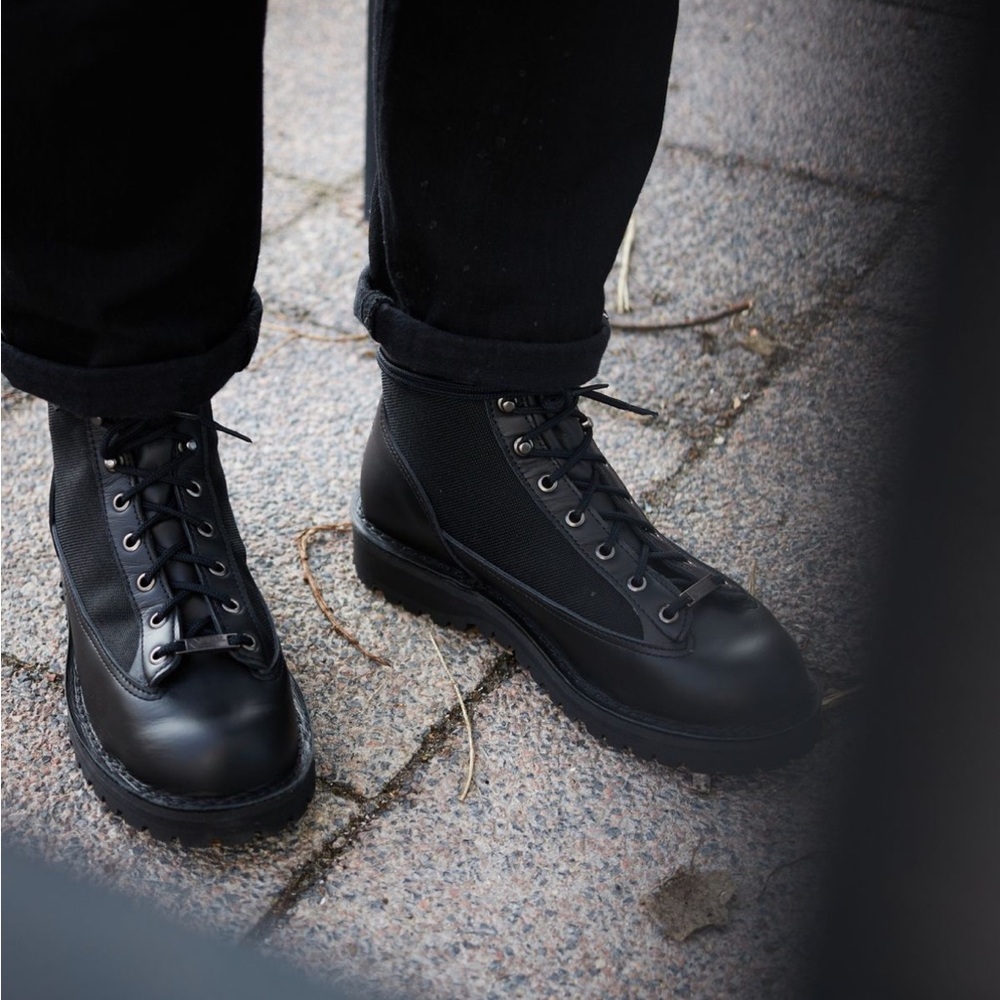 Danner Black Leather and Fabric Boots